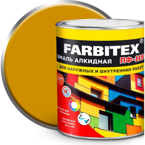 Алкидная эмаль Farbitex ПФ-115