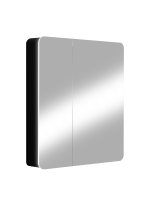 Шкаф зеркальный подвесной Perfect с подсветкой 76x85 см цвет черный