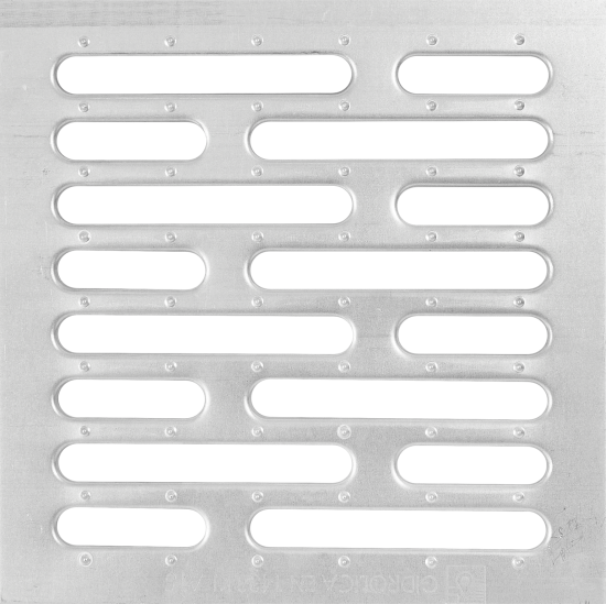 Решетка к дождеприемнику Gidrolica Point 28.5x28.5x2.1 см цвет серый