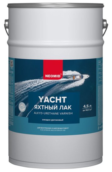Лак яхтный Neomid алкидно-уретановый полуматовый 4.5 л