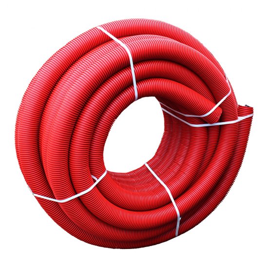 Труба двустенная гофрированная ПНД/ПВД d110/94,2 мм SN4 с протяжкой бухта 50 м