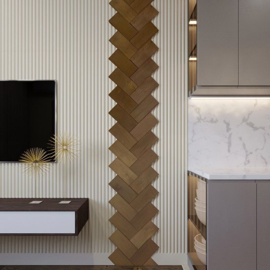 Набор стеновых панелей термо 0.87 м² береза