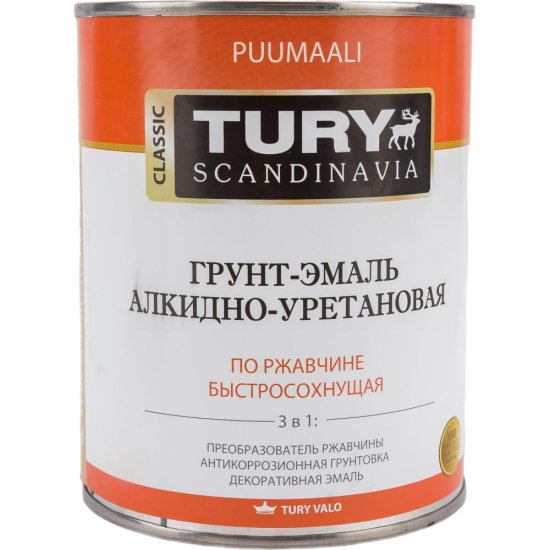 Грунт-эмаль по ржавчине TURY АУ