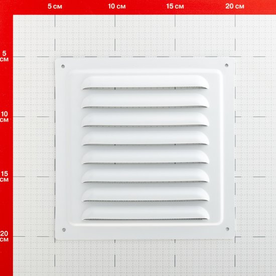 Решетка вентиляционная стальная Ore 150х150 мм белая