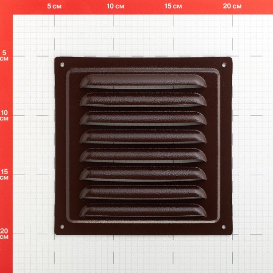 Решетка вентиляционная стальная Ore 150х150 мм коричневая