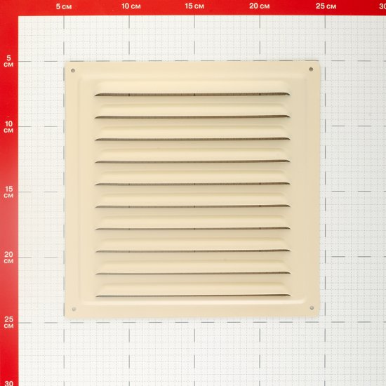 Решетка вентиляционная стальная Ore 195х195 мм бежевая