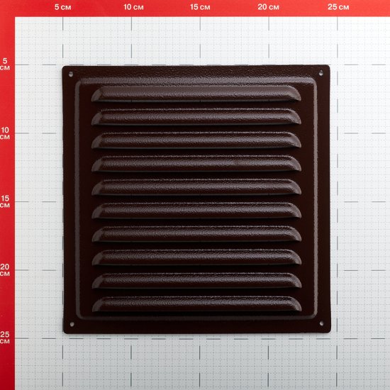 Решетка вентиляционная стальная Ore 195х195 мм коричневая