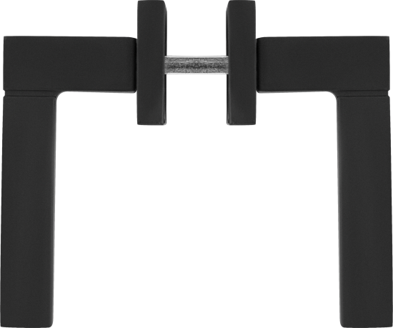 Дверные ручки 147 BL без запирания комплект цвет черный