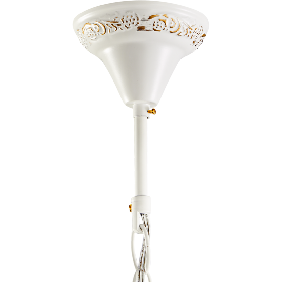 Люстра подвесная Семь огней Эветта 5 ламп 9 м² цвет белый