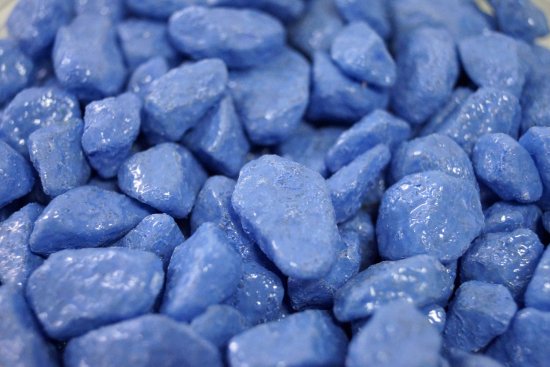 Грунт цветной фракция 5-8 мм голубой