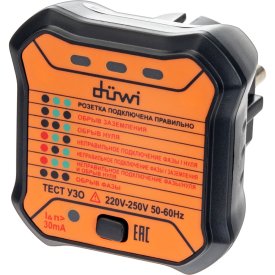 Тестер розеток и УЗО duwi M6860 DIY