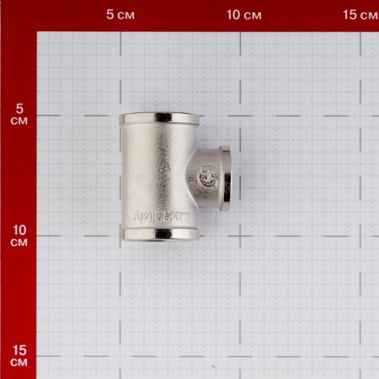 Тройник переходной Stout 3/4 ВР(г) х 1/2 ВР(г) х 3/4 ВР(г) латунный (SFT-0022-341234)