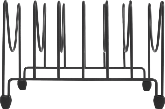 Подставка для крышек 17.2x25.5x17 см металл цвет серый