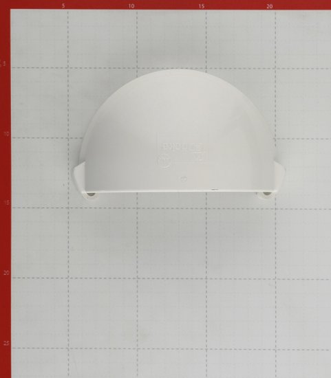 Заглушка желоба Docke Lux пластиковая d140 мм пломбир RAL 9003