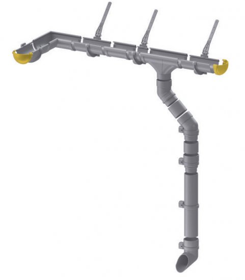 Заглушка желоба Docke Lux пластиковая d140 мм пломбир RAL 9003