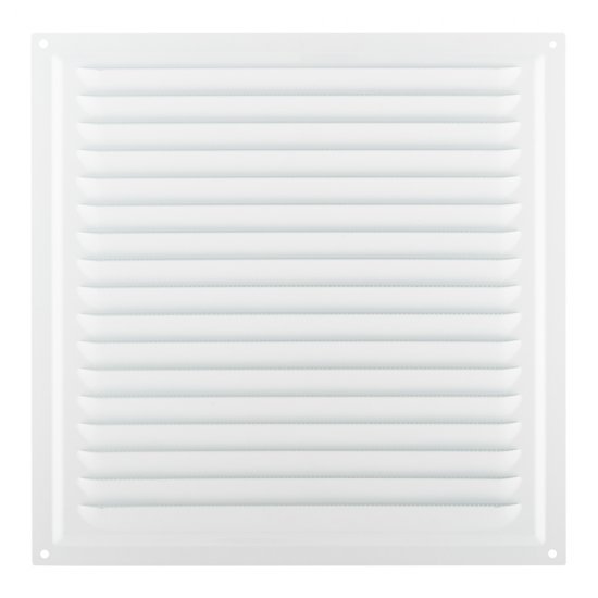 Решетка вентиляционная стальная Era 300х300 мм с сеткой белая