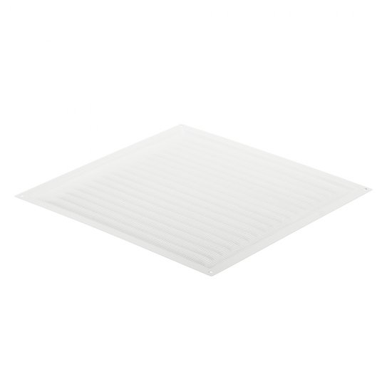 Решетка вентиляционная стальная Era 300х300 мм с сеткой белая