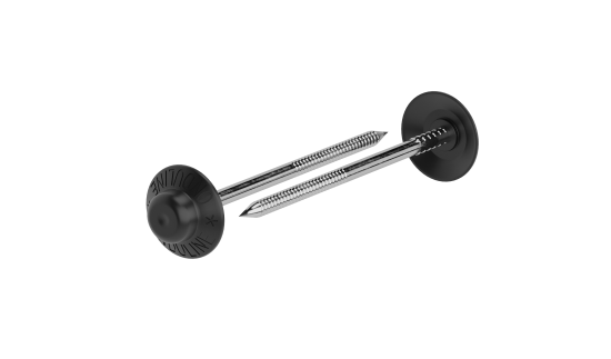 Гвозди кровельные ершёные для Ондулина цвет черный 0.5 кг