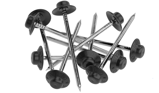 Гвозди кровельные ершёные для Ондулина цвет черный 0.5 кг
