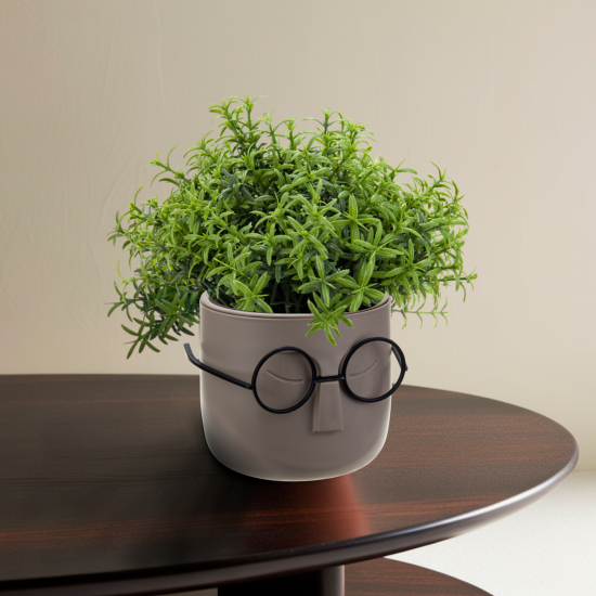 Кашпо для цветов Idea Стив ø11.5 h11 см v0.65 л пластик французский серый