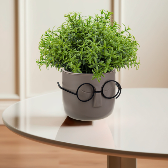 Кашпо для цветов Idea Стив ø11.5 h11 см v0.65 л пластик французский серый