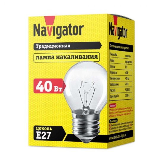Декоративная лампа накаливания Navigator ДШ