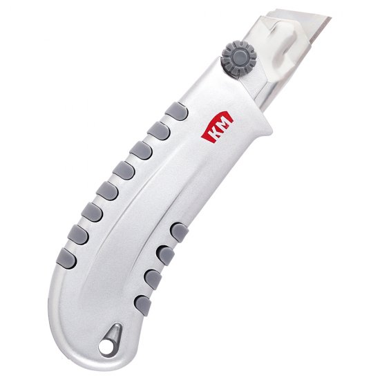 Нож строительный КМ 25 мм с ломающимся лезвием металлический корпус