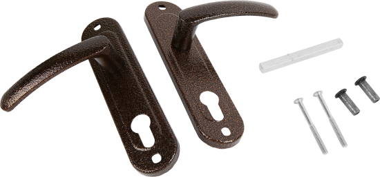 Ручка дверная входная на планке РФ1-70.02 медь