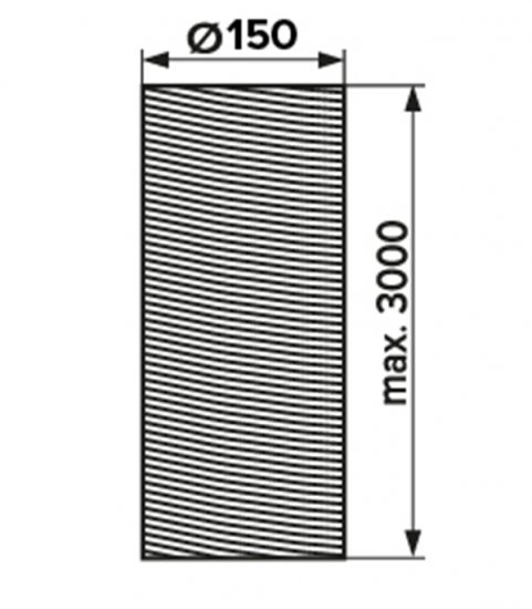 Воздуховод гибкий гофрированный Era алюминиевый d150 мм 3 м
