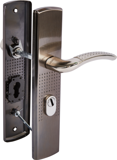 Ручка дверная межкомнатная на планке правая матовый никель