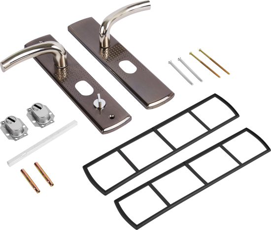 Ручка дверная межкомнатная на планке правая матовый никель