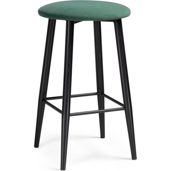 Барный стул Woodville Гангток катания изумруд, черный матовый