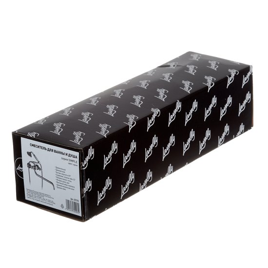 Смеситель для ванны Lavelly Simple хром двухвентильный с длинным изливом с лейкой (672192)