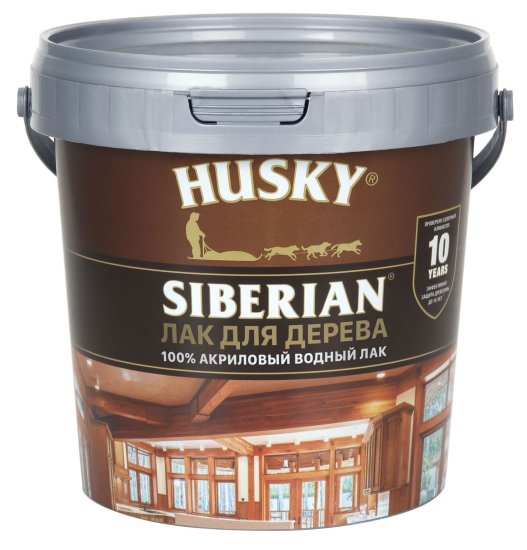 Аквалак для дерева акриловый Husky Siberian цвет прозрачный 0.9 л