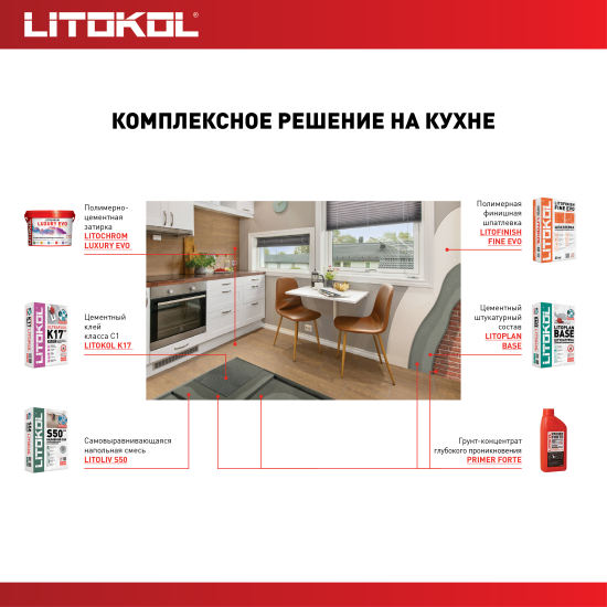 Затирка цементно-полимерная Litokol Litochrom Luxury Evo цвет LLE 230 багамы 2кг