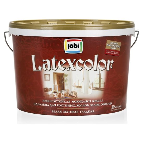 Интерьерная моющаяся краска JOBI LATEXCOLOR