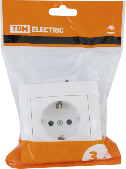 Розетка встраиваемая Tdm Electric Таймыр с заземлением цвет белый