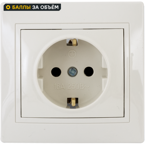Розетка встраиваемая Tdm Electric Таймыр с заземлением цвет бежевый