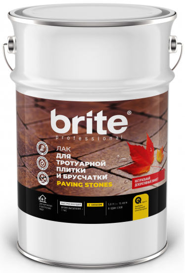 Лак для тротуарной плитки и брусчатки прозрачный 5л