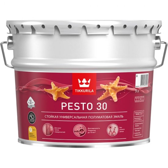 Стойкая алкидная универсальная эмаль Tikkurila PESTO 30