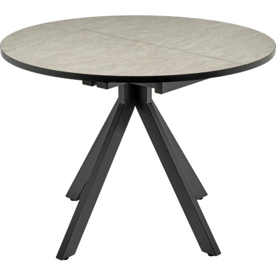 Круглый раскладнойэстол BRADEX rudolf 100-130x100x75 см, бетон слюда, чёрный