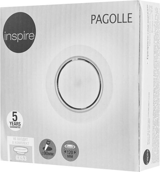 Спот встраиваемый Inspire Pagolle светодиодный под отверстие 90 мм цвет белый