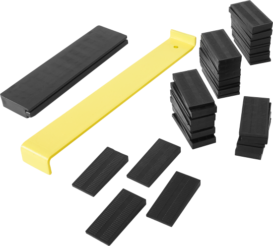 Набор для укладки ламината и паркетной доски (колодка, рычаг, клинья)