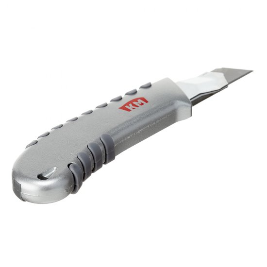 Нож строительный КМ 18 мм с ломающимся лезвием металлический корпус