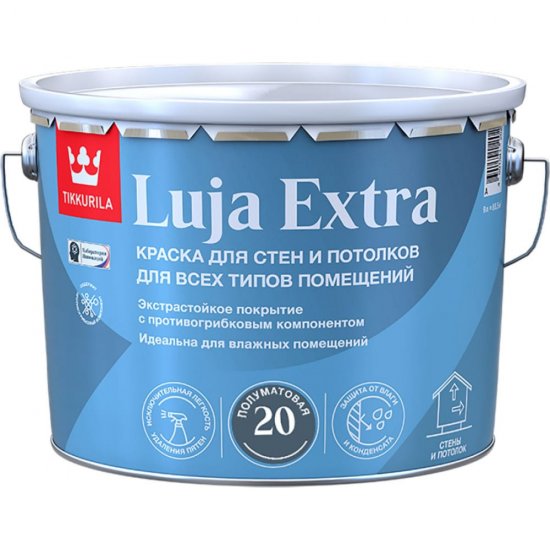 Краска для стен и потолков Tikkurila luja extra