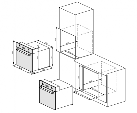 Электрический духовой шкаф Weissgauff EOA 39 PDB 59.5x57x57 см цвет черный
