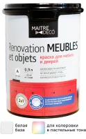 Краска для мебели Maitre Deco Renovation матовая цвет белый 0.9 л