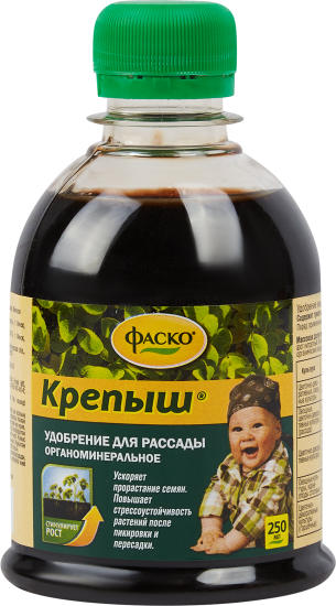 Удобрение органоминеральное Крепыш для рассады 250 мл