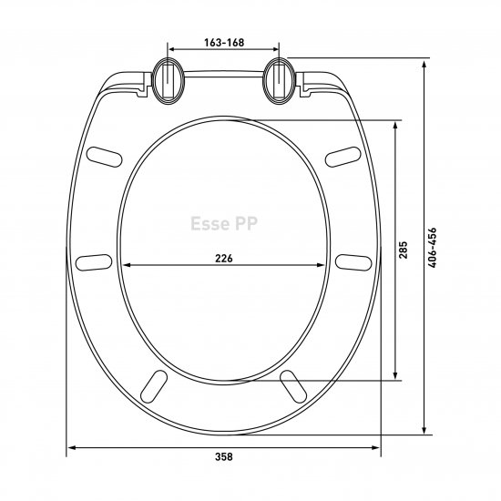 Сиденье для унитаза Esse PP цвет белый