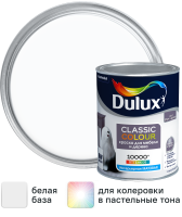 Краска для мебели и дерева Dulux Classic Colour моющаяся матовая цвет белый база А 1 л